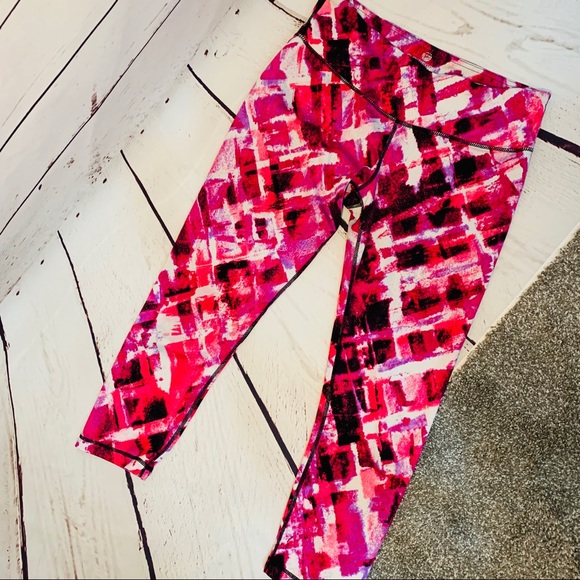 90 Degree By Reflex Pants - {90 DEGREE} By REFLEX Pink Yoga Capris